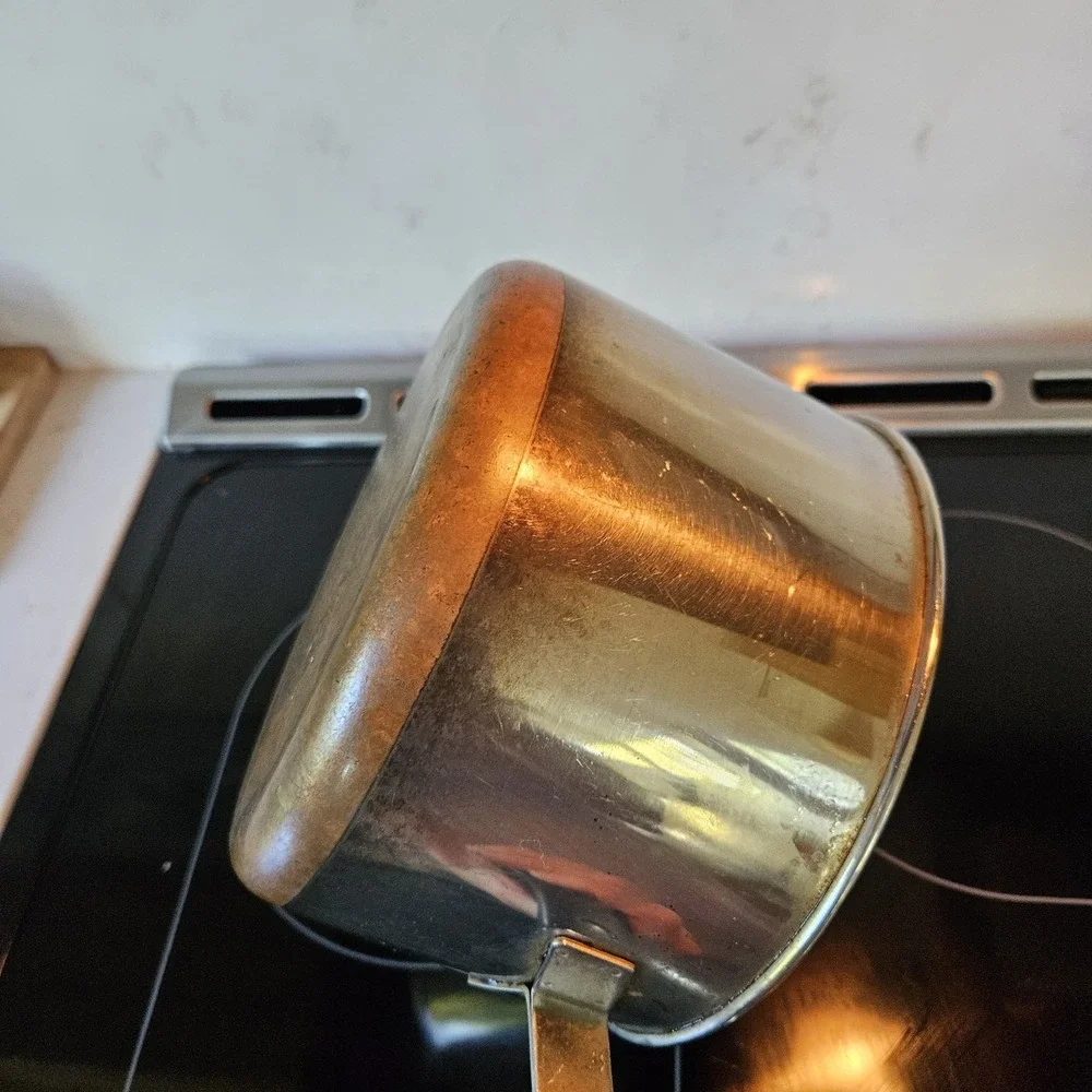 Vintage Revere Ware 1801 Copper Clad 2 Qt Saucepan & Lid Clinton Ill USA 7